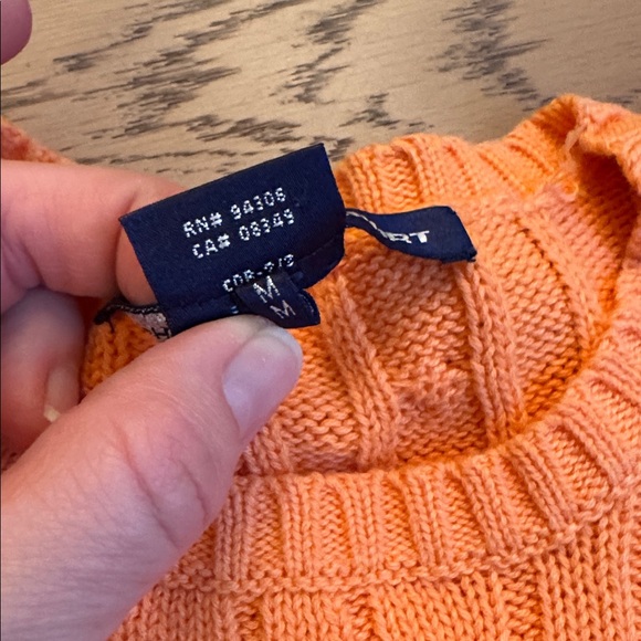 Ralph Lauren Sport orange long sleeve cable knit braided sweater - Picture 6 of 13